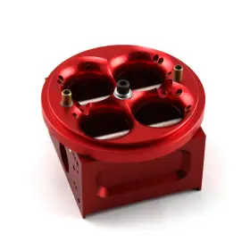 Speedmaster Outlet 840136504771 4 Barrel Billet Aluminum Carburetor Main Body - 4150 Double Pumper Red