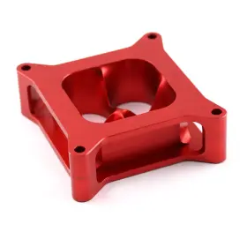 Speedmaster Pce120.1009.04 2 Inch 4150 Cnc Carb Spacer Square Bore 4 Port Red