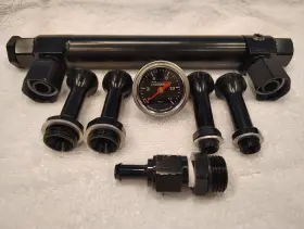 Speedmaster Pce341.1018 Adjustable Black Aluminum Holley 4150 Carburetor Fuel Inlet Log