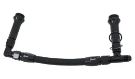 Summit Racing Sum-220106bn-b Black Braided Dual Feed Fuel Line For Holley 4150 -6 An