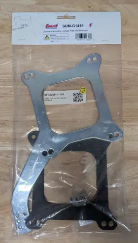 Summit Racing Sum-g1419 Chrome Carburetor Linkage Plate Brackets Holley