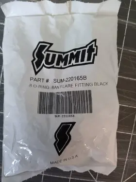 Sum-220165b Summit Racing Sum220165b 8an Flare Fitting Black Anodized