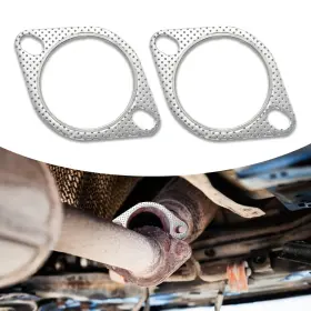 Tesnaao Tes14320 Pack-2 Car Exhaust Pipe Gasket Waterproof 2 Pcs Silver #2.5in
