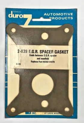 Tomco 2-839 E.g.r. Spacer Gasket Fits 73-74 Ford Gran Torino 5.8l Replaces Oe # D30z-9447b