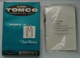 Tomco 5032a Carb Repair Kit 1959-69 Chry Dodge Ply 60-69 Ddg Trk Carter Bbd