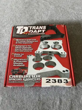 Trans-dapt Performance 2383 Trans-dapt Products Plastic Phenolic 4 Barrel Carb Spacer