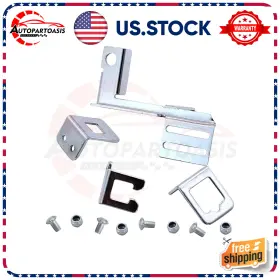 Vehito Tcb001-sl-bhw Chrome Throttle Cable Kickdown Bracket Kit Adjustable Fits Chevy Sbc Bbc Holley