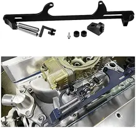 Wenjtp M2/ht8034-bk-1 Throttle Cable Bracket Compatible With Holley 4500 Series Black