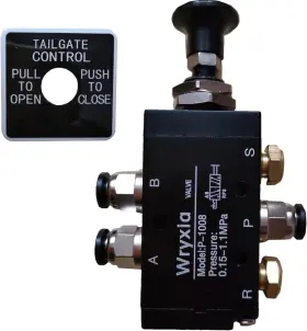 Wryxia Bav-010 Air Valve Push-pull 4 Way 2 Position Manual Dump Truck Tailgate Black