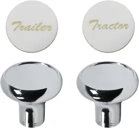 Yshap 001145 Chrome Air Valve Knob With Glossy Stainless Steel Inch Tractor And Trailer Silver