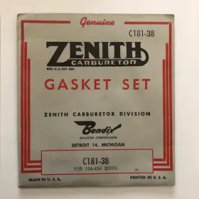 Zenith C181-38 Carb Gasket Set Fits 456 Carburetors