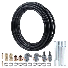 Zyfzzds Yhflk-38 Flk-38 3/8 Inch Nylon Fuel Line Repair Kit Automotive 0.375 Inches Black