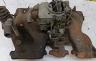 Used Oem Gm 347 2BBL Intake Manifold W/ Carburetor 523813 1957 Pontiac (WRM26). Price: $318.71.