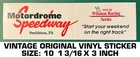 Motordrome Speedway Vintage Original Vinyl Decal Sticker-winston Nascar Racing New. Price: $9.24.