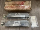 Rare 1960 Nos Ford Edelbrock Finned Aluminum Valve Covers 289 302 103R-55 New. Price: $595.00.