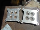 Aluminum Tunnel Ram Intake Carb Adapters 1.68" 1.12" NAS-39 Ihra Nhra Drag Rod Used. Price: $120.00.