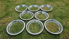 Set Of 9 Vintage Stainless Beauty Rings 15" Rally Wheels 4 Trim Rims Used. Price: $149.00.