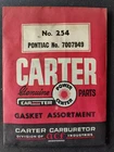 Nos Carter 254 Carburetor Gasket Kit For 1955 Pontiac 2BBL New. Price: $15.00.