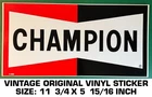 Champion Spark Plug - Vintage Original Vinyl Decal Sticker Automotive Products Used. Price: $9.87.