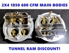 2X4 Tunnel Ram Holley 1850 600 Carburetor Main Body Kit New. Price: $247.00.