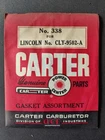 Nos Carter 338 Carburetor Gasket Kit For 1960 Lincoln 430 V8 2BBL 2965S New. Price: $15.00.