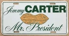 Vintage 1970S President Jimmy Carter Political Mr Peanut Booster License Plate Used. Price: $24.95.