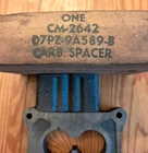 1977 Ford Motorcraft CM-2642-A D7PZ-9A589-B Carburetor Spacer Plate Nos New. Price: $100.00.