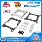 Aluminum Square Plate Bore Carburetor Adapters Kit 4BBL Spread 1932 New. Price: $22.99.
