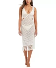 $148 Red Carter Crochet Fringe Swimsuit Cover Up Papyrus Large PMY0726B New. Price: $64.99.