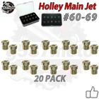 Box 20PACK 60-2 Holley Carburetor 1/4-32 Gas Main Jets Kit 60-69 Each -us New. Price: $29.61.
