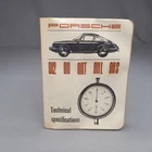 Vintage Porsche 912 911T 911L 911S Technical Specifications Manual 1967 W392 Used. Price: $99.74.