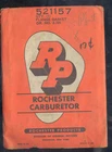 Rochester Carburetor 521157 Flange Gasket 3.726 Nos Original Package Used. Price: $19.99.