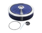 Edelbrock 43661 Pro-flo 14" Air Cleaner Assy W/hi-flo Top Blue 3" Filter Chrome New. Price: $159.95.