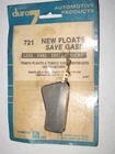 Carburetor Float, DURO7 (by Tomco) 721, Fits '77'-78' Chevette 1.6L-L4 New. Price: $12.40.