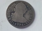Spainish 1778 Type 2 Reales Vf Pirate Treasure Ungraded. Price: $100.00.