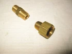 Nos Chevy 1955 - 1965 Glass Bowl Fuel Filter Inlet + Outlet Gm Brass Fitting Set Used. Price: $25.00.