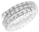 Estate .76CT Diamond 18KT White Gold 3D Classic Flexible Snake Criss Cross Ring Pre-owned. Price: $3308.55.
