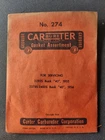 Nos Carter 274 Carburetor Gasket Kit For 1955-56 Buick 40 2BBL New. Price: $15.00.