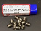 Holley Carburetor Fuel Float Bowl Screw Helicoil Style Thread Repair Inserts New. Price: $17.75.