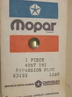4267191 Expansion Plug, Oem Nos Mopar Dodge, Free Us Ship New. Price: $13.49.