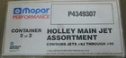 Mopar Performance Nos P4349207 Holley Main Jet Assortment #82-#99, 2) Each Size New. Price: $44.99.