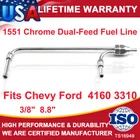 Chrome Gas Fuel Line For Holley 3310 4160 Vacuum Secondary Carburetor 3/8 Hose New. Price: $113.35.