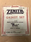 Nos Zenith Carburetor Gasket Set C181-16 For In 156 & Choke #5 New. Price: $16.99.
