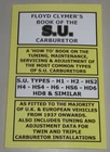 Repair Manual Su Carburetor H1 H2 HS2 H4 HS4 H6 HS6 HD6 From Year 1937 Neu. Price: $45.53.