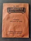 Nos Carter 280 Carburetor Gasket Kit For 1955-56 & 59-60 Chevy V8 2BBL New. Price: $15.00.