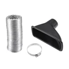 Infinauto Air Intake Duct, Front Bumper 6.61"X2.52"X4.21", Black, Silve Tone New. Price: $30.99.