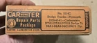 Nos Carter Carburetor Repair Parts Pkg 1014C 1939-41 Dodge Plymouth Truck Kit For. Price: $44.99.