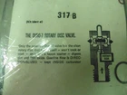 New Old Stock 317B DURO-7 Rotary Disc Valve Kit. Price: $24.96.