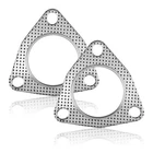 Swqs 2.5 Inch Exhaust Gasket, 3-BOLT Metal Flange For Silver New. Price: $20.73.