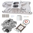 Ford Small Block 260 289 302 Dual Plane Intake Manifold & 4BARREL Carburetor New. Price: $423.66.
